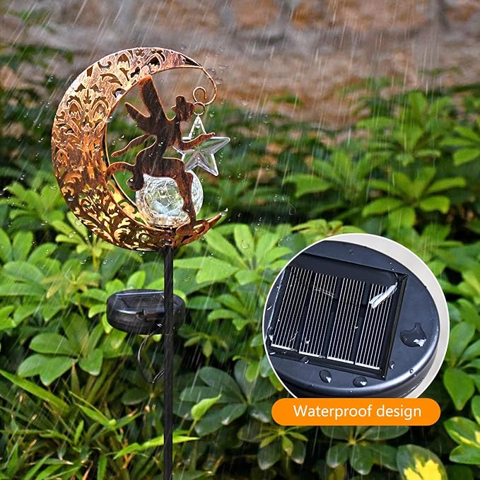 Solar Lights Garden Decorations Outdoor-Moon Fairy Lights - Image 4