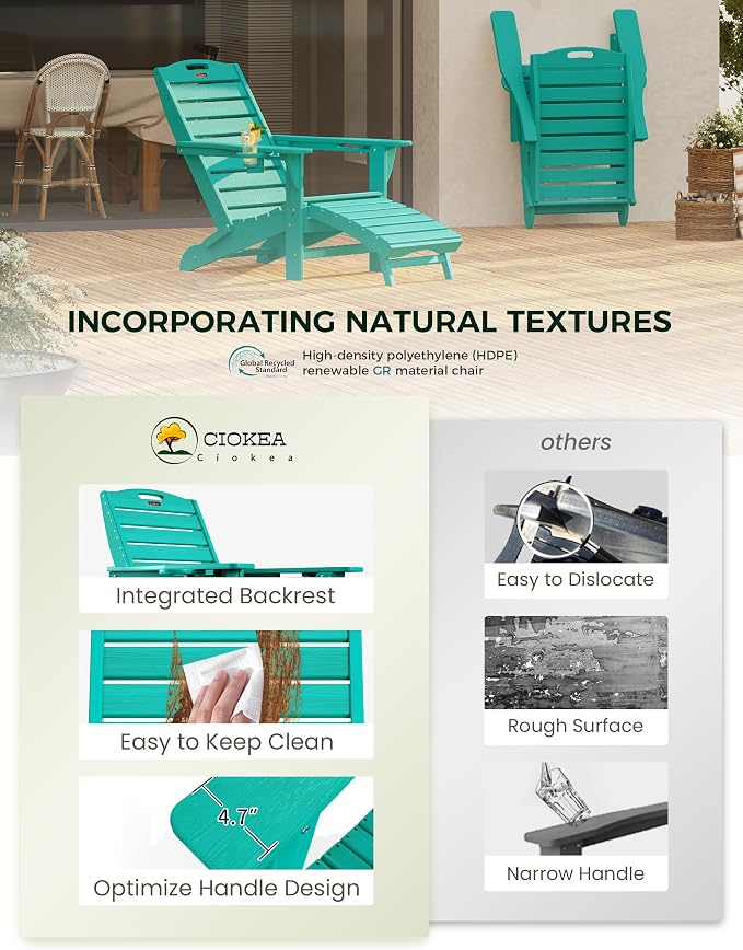 Ciokea Folding Adirondack Chair - Image 6