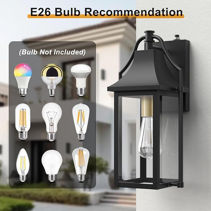 Dusk to Dawn Outdoor Wall Light, Waterproof Wall Sconces, Exterior Wall Mount - Image 5