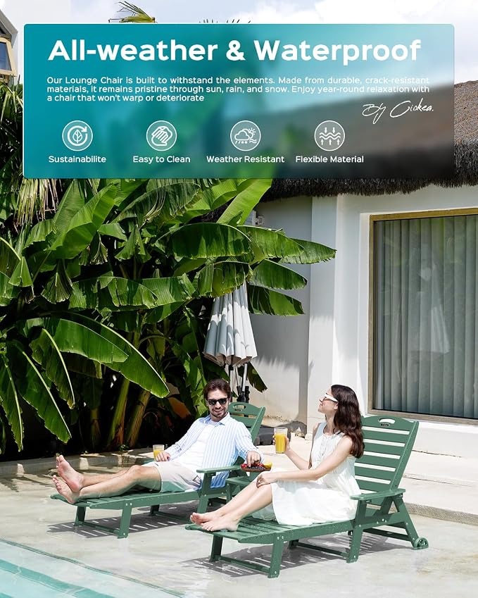 Ciokea Lounge Chair Outdoor, Oversized Chaise Lounge Chair - Image 8