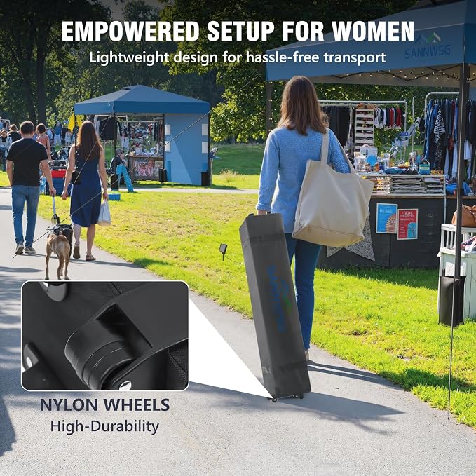 10X10 Pop Up Canopy Tent, Removable Pockets Sidewall - Image 5