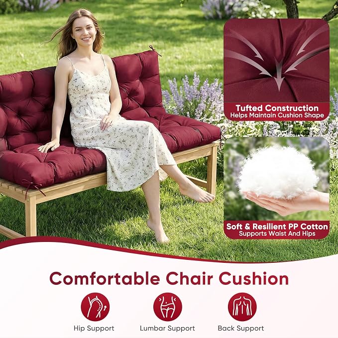 Porch Swing Cushions, Waterproof Swing Cushion - Image 3