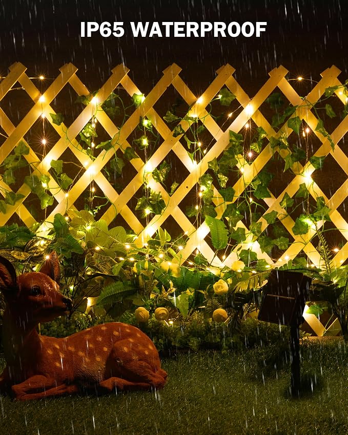 Brightown Solar Fairy Lights Outdoor, 2 Packs Total 66Ft Solar String Lights - Image 4