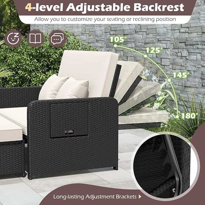 Tangkula Patio Rattan Daybed - Image 6