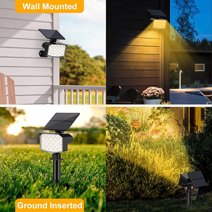 Solar Spot Lights Outdoor Waterproof Adjustable Solar Powered Landscape Lights - Image 5
