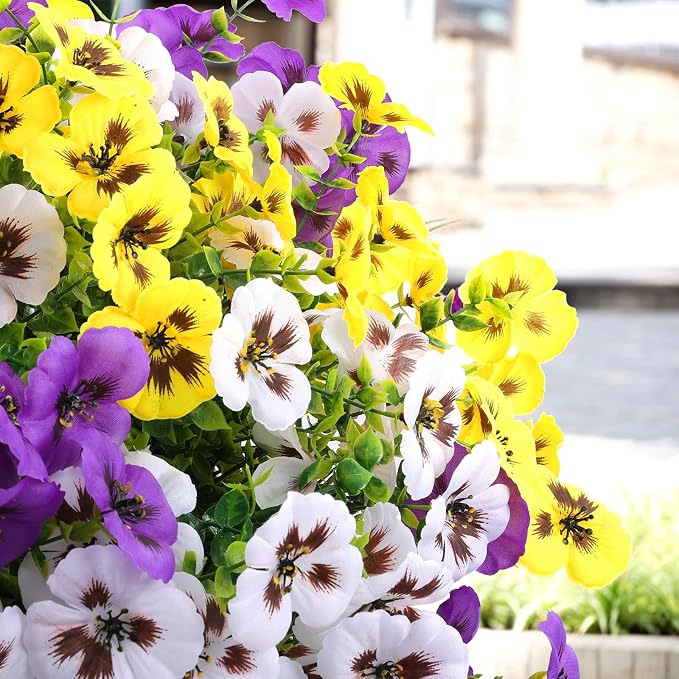 18 Pcs Artificial Fake Pansy Flowers - Image 6
