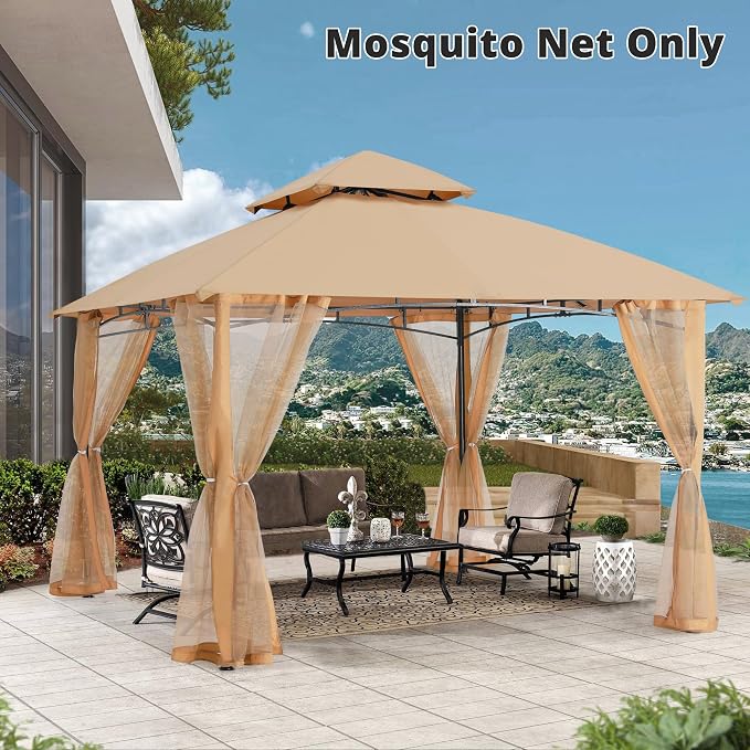 MASTERCANOPY Patio Gazebo Mosquito Netting Screen Walls ONLY - Image 8