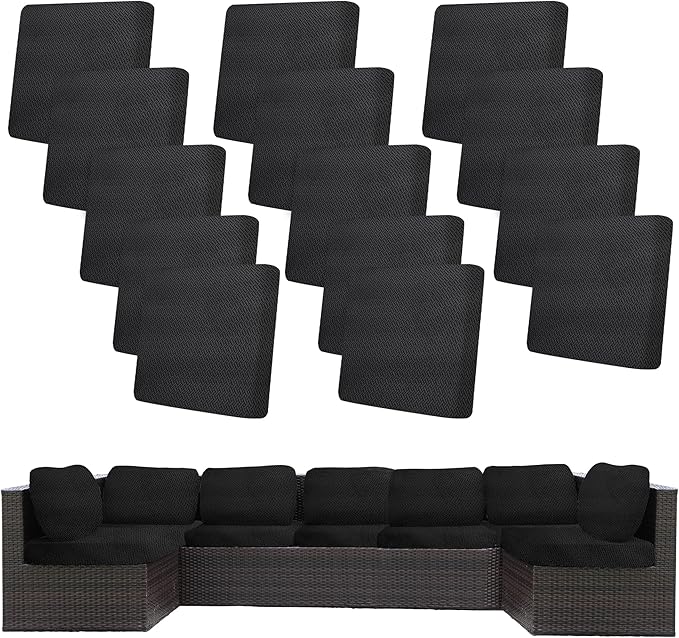 14Pcs Stretch Patio Cushion Covers, Outdoor Couch Covers Replacement, Outdoor by BIETYONE