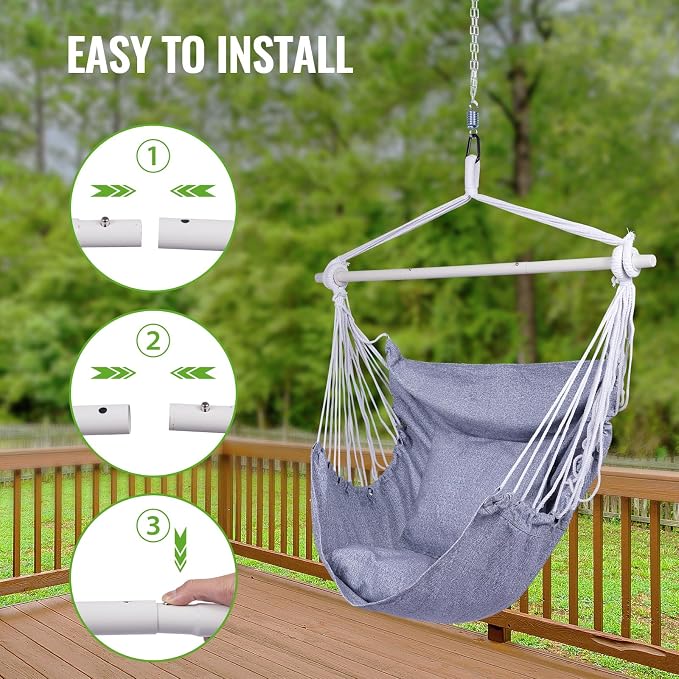 Backyard Expressions Hanging Hammock Chair Swing - Image 6
