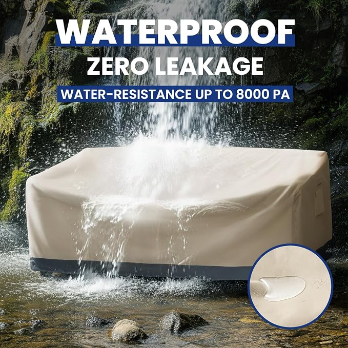 Extra Heavy Duty 2 Seater Outdoor Couch Cover Waterproof Up to 8000pa, Patio - Image 4