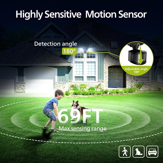 Philips 44W 4200 lm LED Security Light Outdoor w/PIR Motion Sensor, 5000K - Image 5