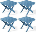 SERWALL Folding Outdoor Side Table Set of 4, Small Adirondack Side Table by SERWALL