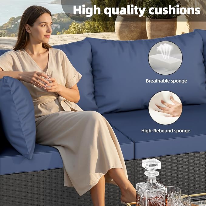 Skyfish 7 Pieces Patio Furniture Sofa - Image 6