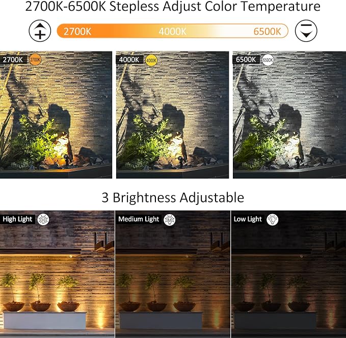 CLY Solar Landscape Spotlights, Solar Landscape Lights Outdoor IP66 Waterproof - Image 4