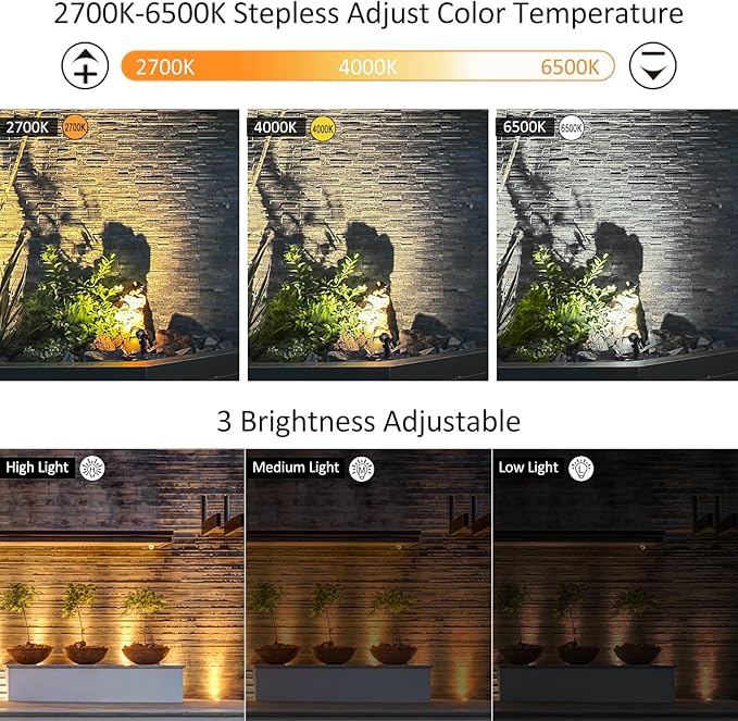 CLY Solar Landscape Spotlights, Solar Lights Outdoor IP66 Waterproof, Remote - Image 4