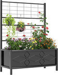 Outsunny Planter Box with Trellis, 35.4 x 15.7 x 47.2 inch Raised Garden Bed by Outsunny