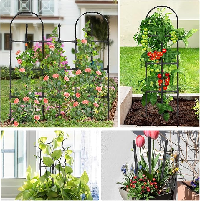 Trellis for Climbing Plants Outdoor, 47.2" H Garden Trellis, Rustproof Garden - Image 6