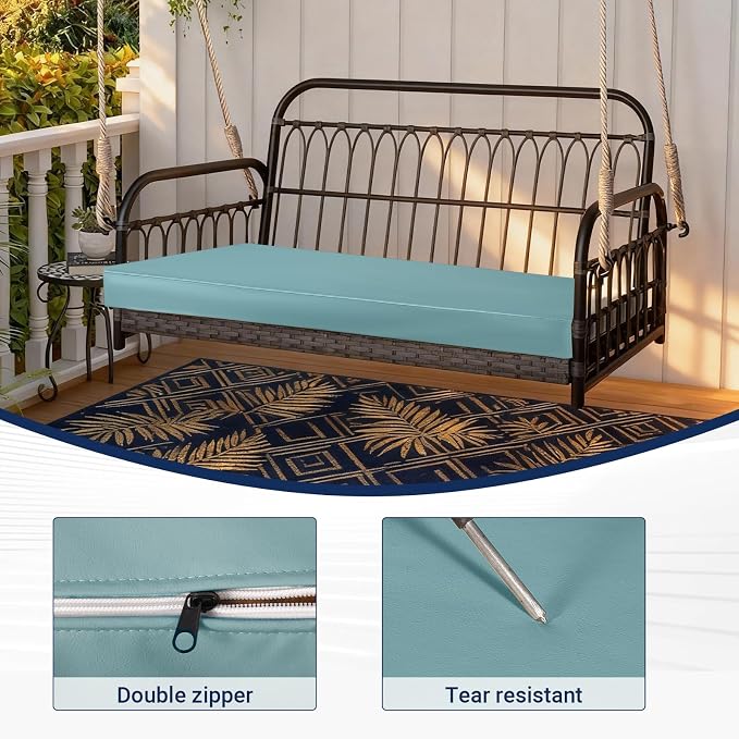 Outdoor Porch Swing Bed Mattress Cover, Twin Size Daybed Fitted Cover, - Image 6