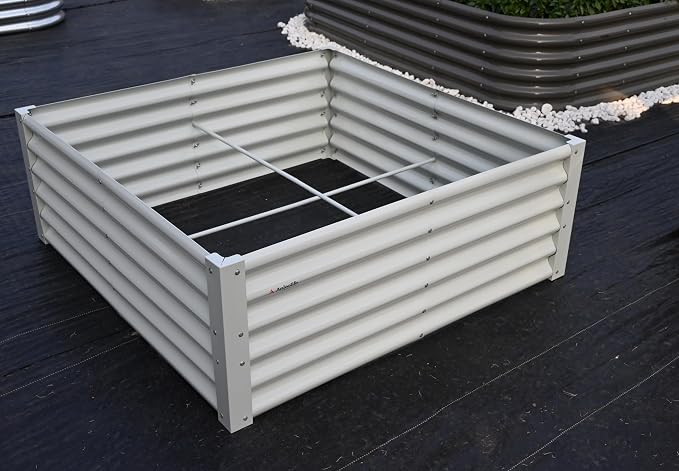 A ANLEOLIFE Set of 8, 18 Inch Tall Antique White Raised Garden Beds Kit - Image 6
