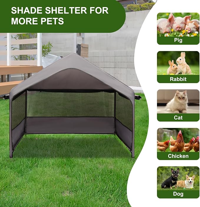 Summertrail Dog House Outside, Dog Tent Outdoor, Dog Shade Shelter Doghouse - Image 6