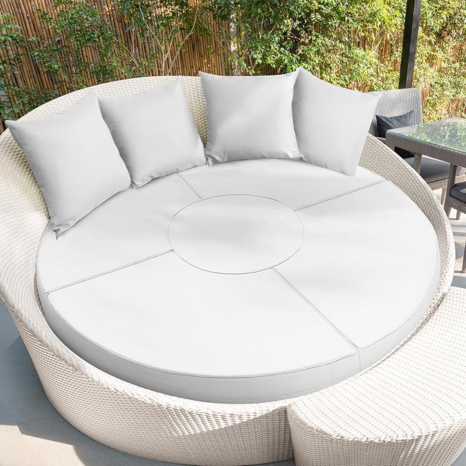 Patelai 66" Outdoor Daybed Cushion Cover Round Replacement by Patelai