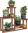 Pine Wood Plant Stand Indoor Outdoor Multi Layer Flower Shelf Rack Higher and by COOGOU