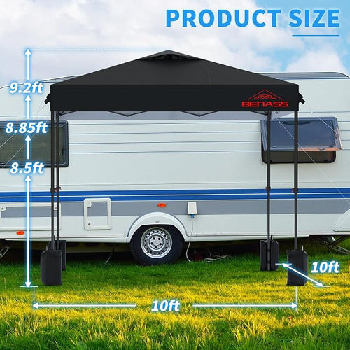 10x10 Pop Up Canopy with Sidewalls, Easy Up Canopy Tent, Heavy Duty Tents - Image 2