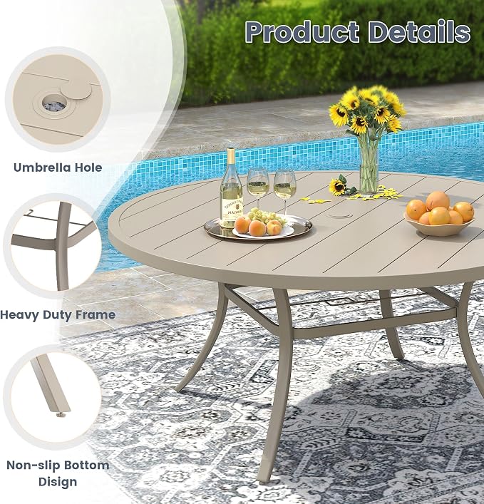 VICLLAX 7 Pieces Patio Outdoor Dining Set - Image 6