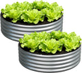 4x4x1ft Galvanized Round Raised Garden Bed, Outdoor Planter Box Metal Patio Kit by Foxlang