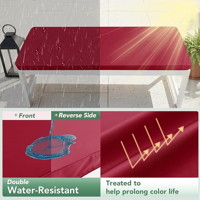 Outdoor Bench Cushion: Waterproof and Fade Resistant Patio Furniture Cushions - Image 3