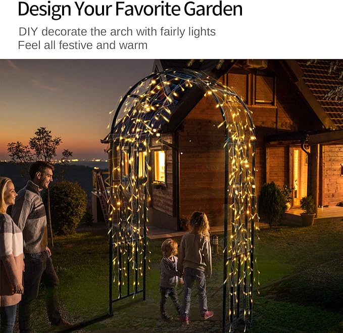 Arbors, Curved Metal Endurable Iron Trellis Plants Stand Use - Image 6