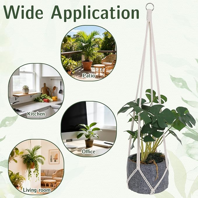 2 Pcs Hanging Planter Macrame Plant Hanger - Image 8