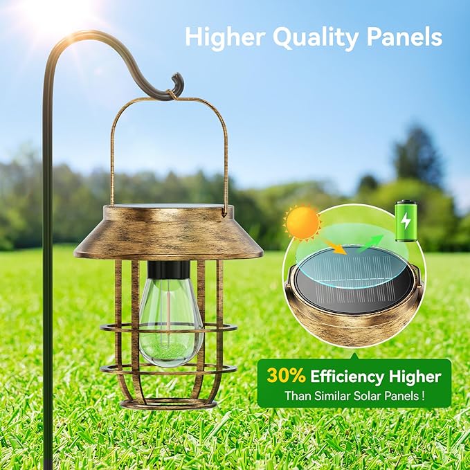 Solar Lanterns Outdoor Waterproof, High Brightness Hanging Solar Lights - Image 6
