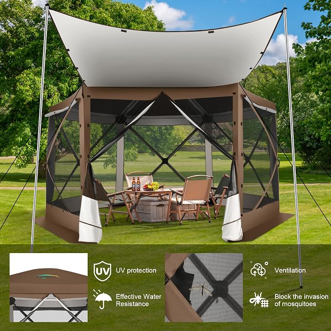COBIZI 12x12 FT Pop Up Canopy Extendable Tent, Gazebos On Clearance - Image 9