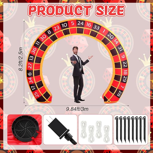 10 ft Casino Night Inflatable Decorations - Image 2