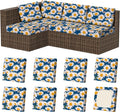 8Pcs Square Small Stretch Patio Cushion Covers, Couch & Sofa Replacement by VORSHAPE
