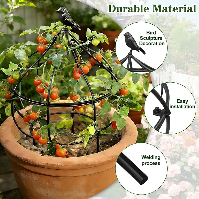 Sturdy Metal Garden Obelisk Trellis - Image 3