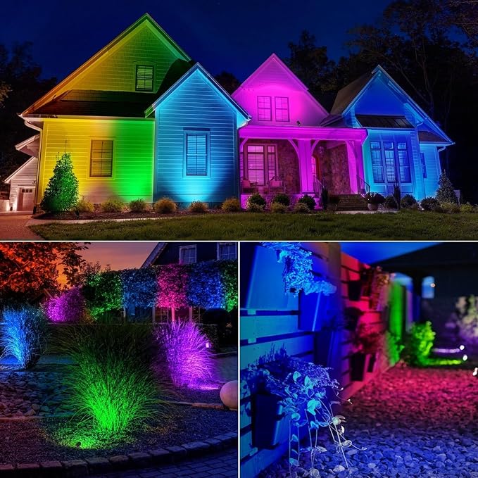Christmas Spot Lights Outdoor Color Changing Landscape Spotlights, 12W RGBW LED - Image 8