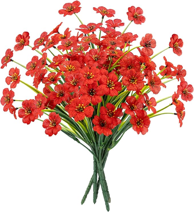 MACTING Artificial Flowers for Outdoors Fake Spring Flowers UV Resistant No by MACTING