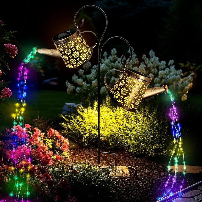 Solar Watering Can Lights Outdoor, IP65 Waterproof Garden Decor Solar Garden by WITOROR