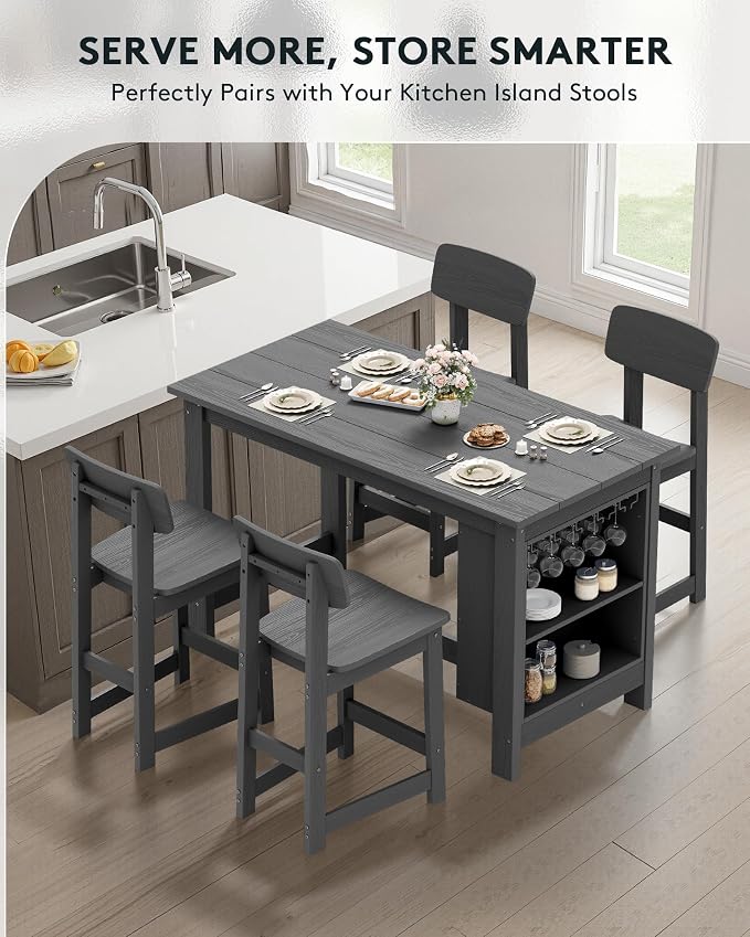 SERWALL 8-Piece Counter Height DiningTable Sets - Image 6