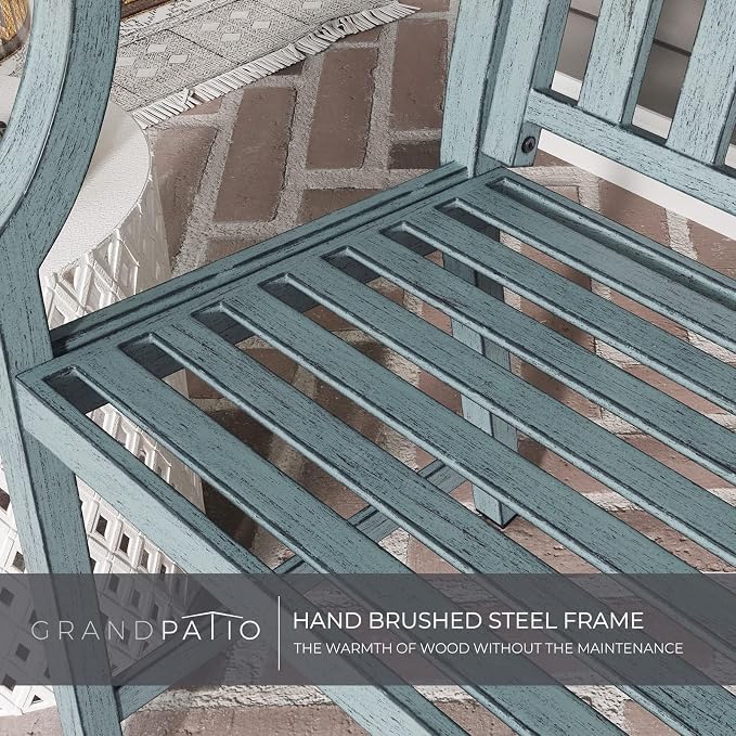 Grand patio 52" Farmhouse Outdoor Bench, Garden Benches - Image 8