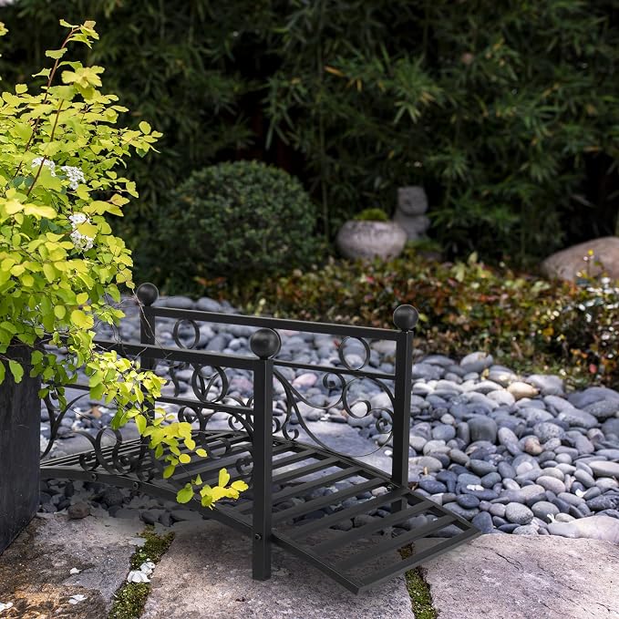 Outvita Metal Garden Bridge for Outdoor, Elegant Decorative Bridge - Image 7