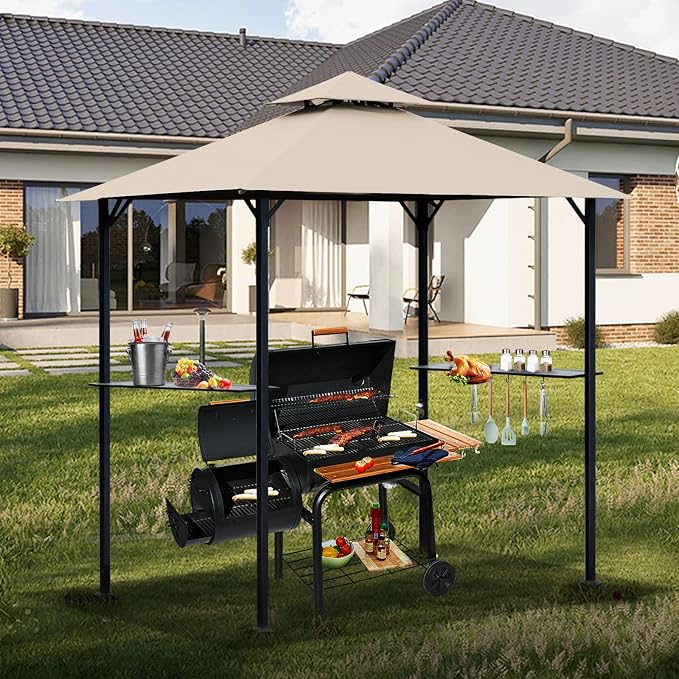 OLILAWN Grill Gazebo Replacement Canopy Roof, Patio Umbrella 5' x 8' Outdoor - Image 7