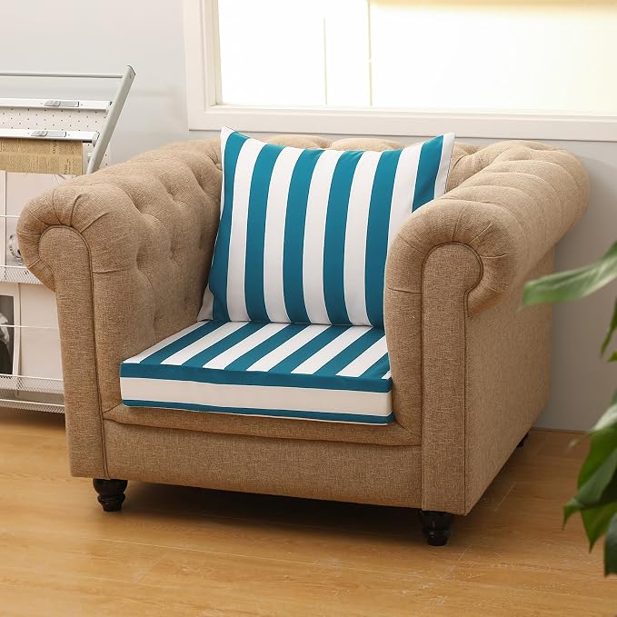 Hoteam 6 Set Outdoor Chair Cushions 20 x 20 Inch Patio Cushions Deep Seat - Image 7