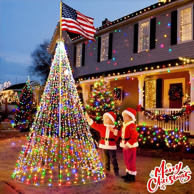 KNONEW 403ft 1000 LED String Lights Outdoor Christmas Lights 8 Modes & Timer - Image 4