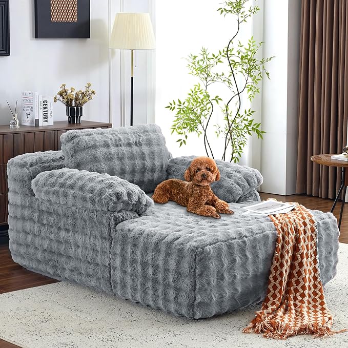 VINGLI 67.7" Oversized Chaise Lounge Chair Indoor Reading Chairs Comfy Bubble - Image 9
