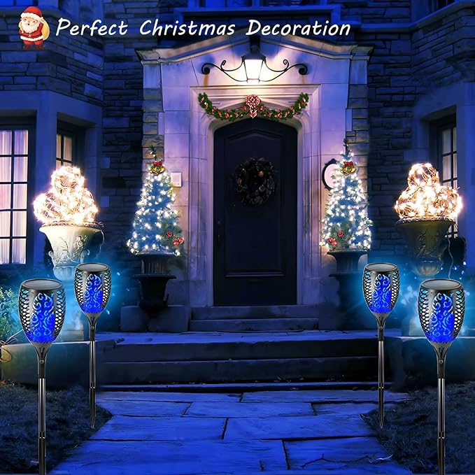 4 Pack Outdoor Solar Flame Light, Solar Lights Outdoor - Image 7