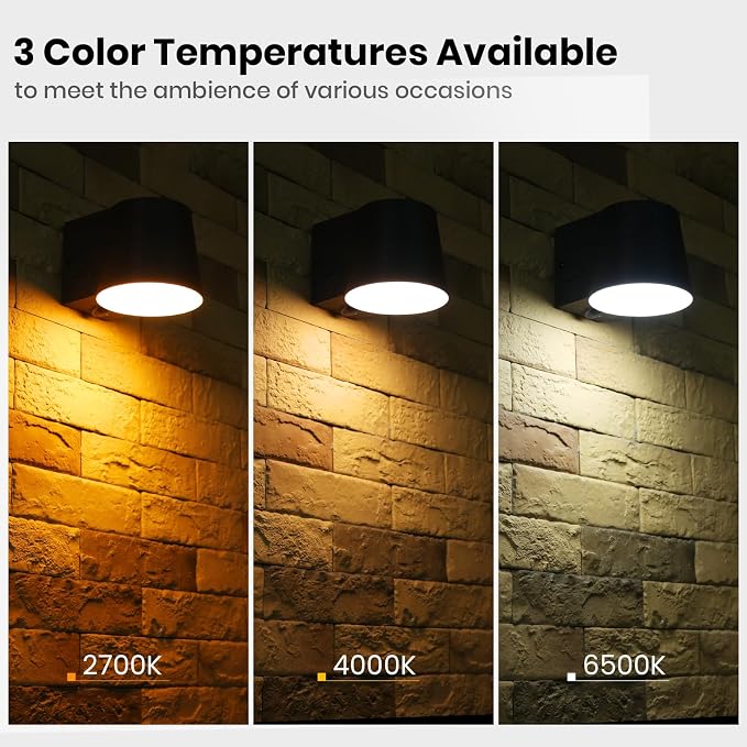 Outdoor Wall Light Fixture, AC/Solar Charging Front Porch Lights Wall Mount - Image 4