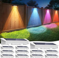Fence Lights Solar Powered 12 Pack, 7 Fixed Colors & Color Changing Solar Fence by APILAB
